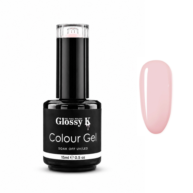 Glossy K professional Korean colour gel polish for glossy, high-pigment salon manicures, gel nails, overlays, and nail art.