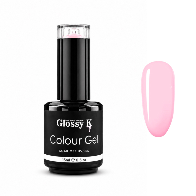 Glossy K professional Korean colour gel polish for glossy, high-pigment salon manicures, gel nails, overlays, and nail art.