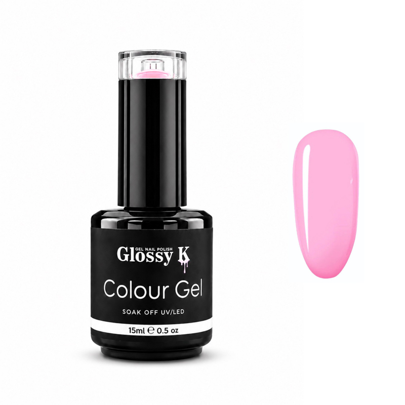 Glossy K professional Korean colour gel polish for glossy, high-pigment salon manicures, gel nails, overlays, and nail art.