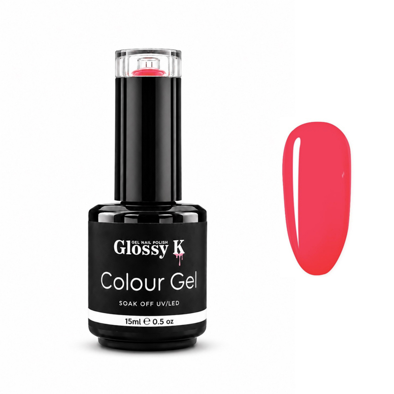 Glossy K professional Korean colour gel polish for glossy, high-pigment salon manicures, gel nails, overlays, and nail art.