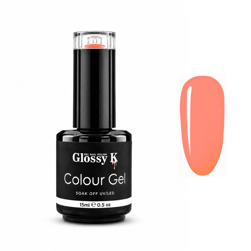 Glossy K professional Korean colour gel polish for glossy, high-pigment salon manicures, gel nails, overlays, and nail art.