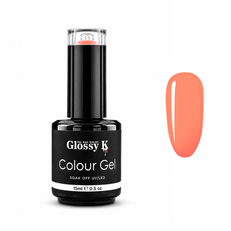 Glossy K professional Korean colour gel polish for glossy, high-pigment salon manicures, gel nails, overlays, and nail art.