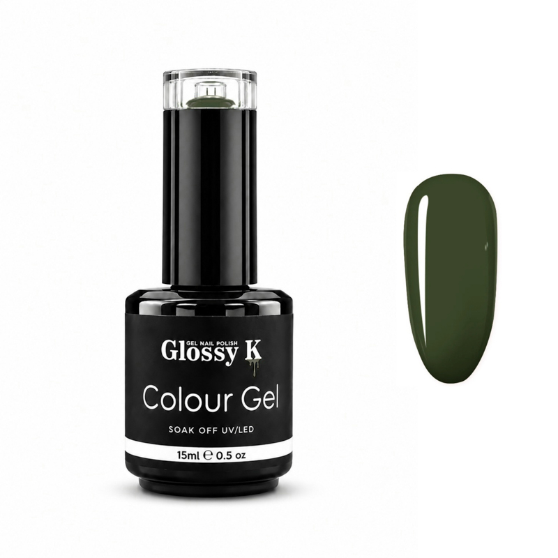 Glossy K professional Korean colour gel polish for glossy, high-pigment salon manicures, gel nails, overlays, and nail art.