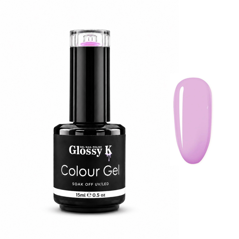 Glossy K professional Korean colour gel polish for glossy, high-pigment salon manicures, gel nails, overlays, and nail art.