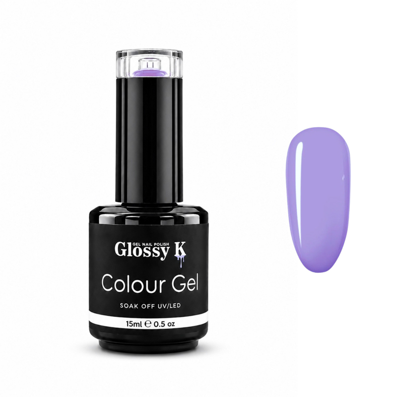 Glossy K professional Korean colour gel polish for glossy, high-pigment salon manicures, gel nails, overlays, and nail art.