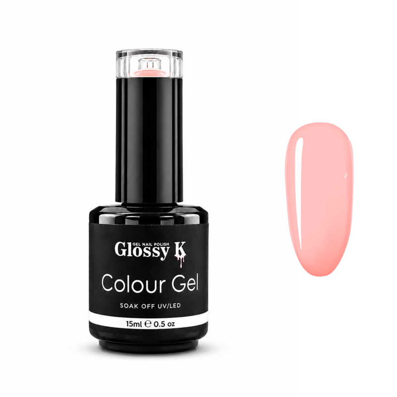 Glossy K professional Korean colour gel polish for glossy, high-pigment salon manicures, gel nails, overlays, and nail art.