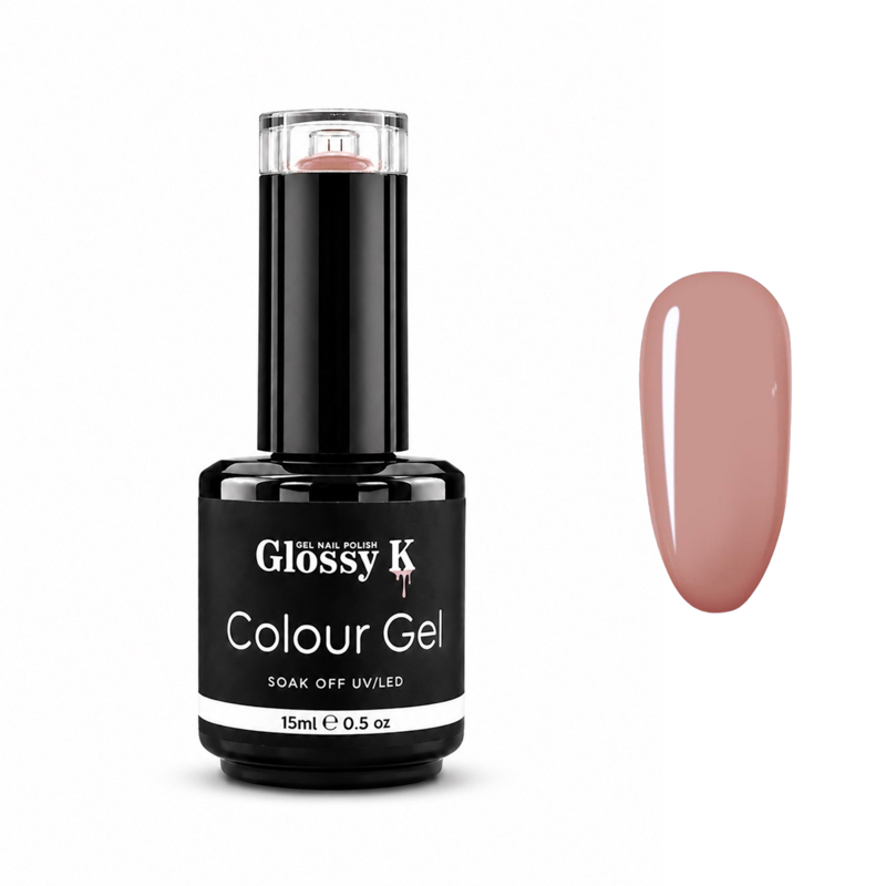 Glossy K professional Korean colour gel polish for glossy, high-pigment salon manicures, gel nails, overlays, and nail art.