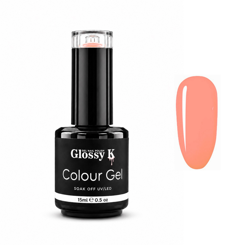 Glossy K professional Korean colour gel polish for glossy, high-pigment salon manicures, gel nails, overlays, and nail art.