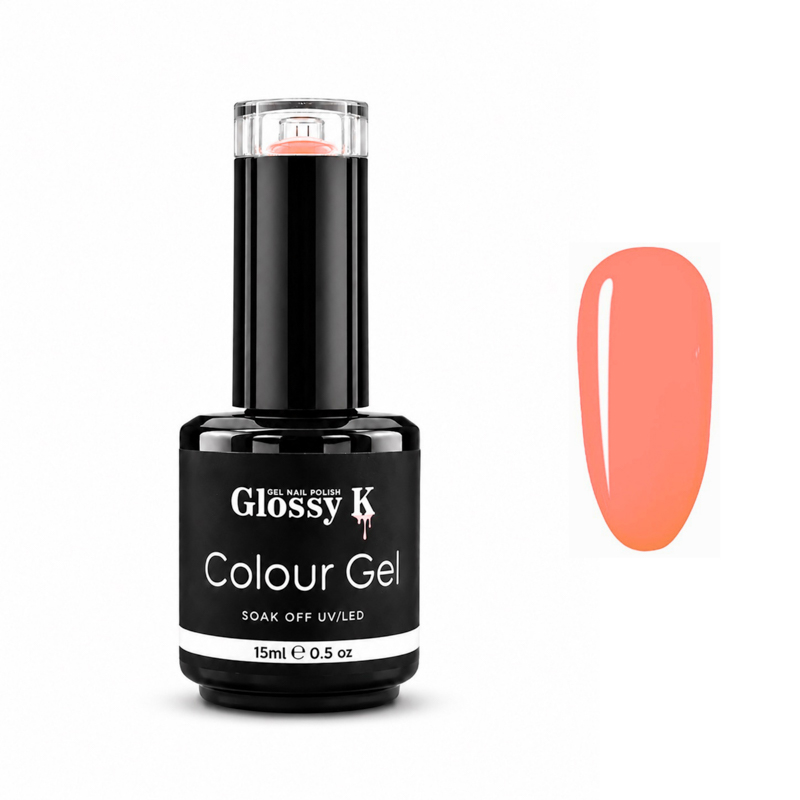 Glossy K professional Korean colour gel polish for glossy, high-pigment salon manicures, gel nails, overlays, and nail art.