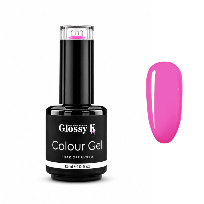 Glossy K professional Korean colour gel polish for glossy, high-pigment salon manicures, gel nails, overlays, and nail art.