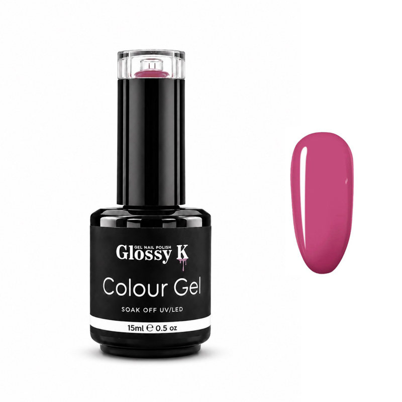 Glossy K professional Korean colour gel polish for glossy, high-pigment salon manicures, gel nails, overlays, and nail art.