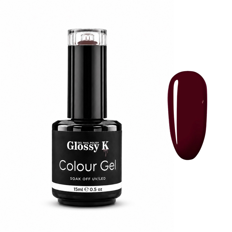 Glossy K professional Korean colour gel polish for glossy, high-pigment salon manicures, gel nails, overlays, and nail art.