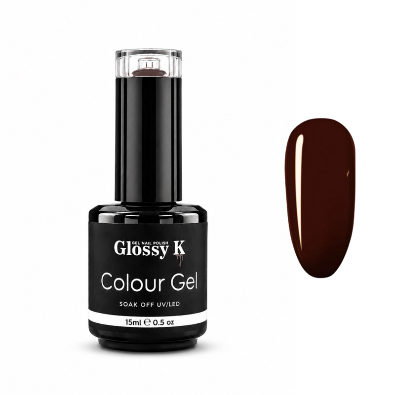 Glossy K professional Korean colour gel polish for glossy, high-pigment salon manicures, gel nails, overlays, and nail art.