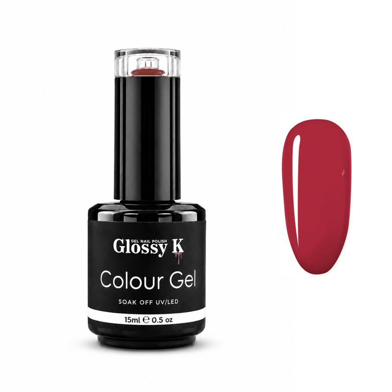 Glossy K professional Korean colour gel polish for glossy, high-pigment salon manicures, gel nails, overlays, and nail art.