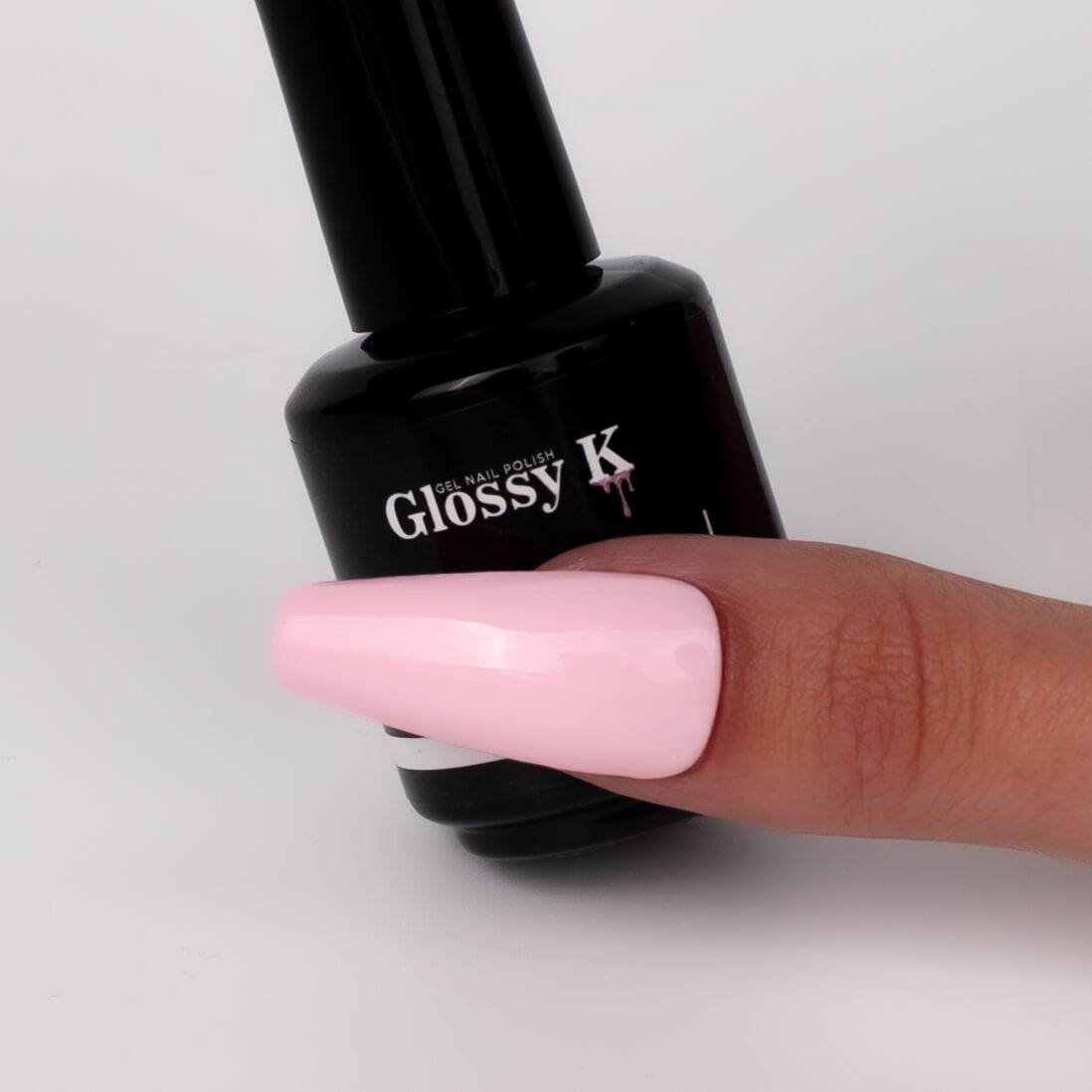 Glossy K Gel Polish 003 – Baby Pink - Image 3