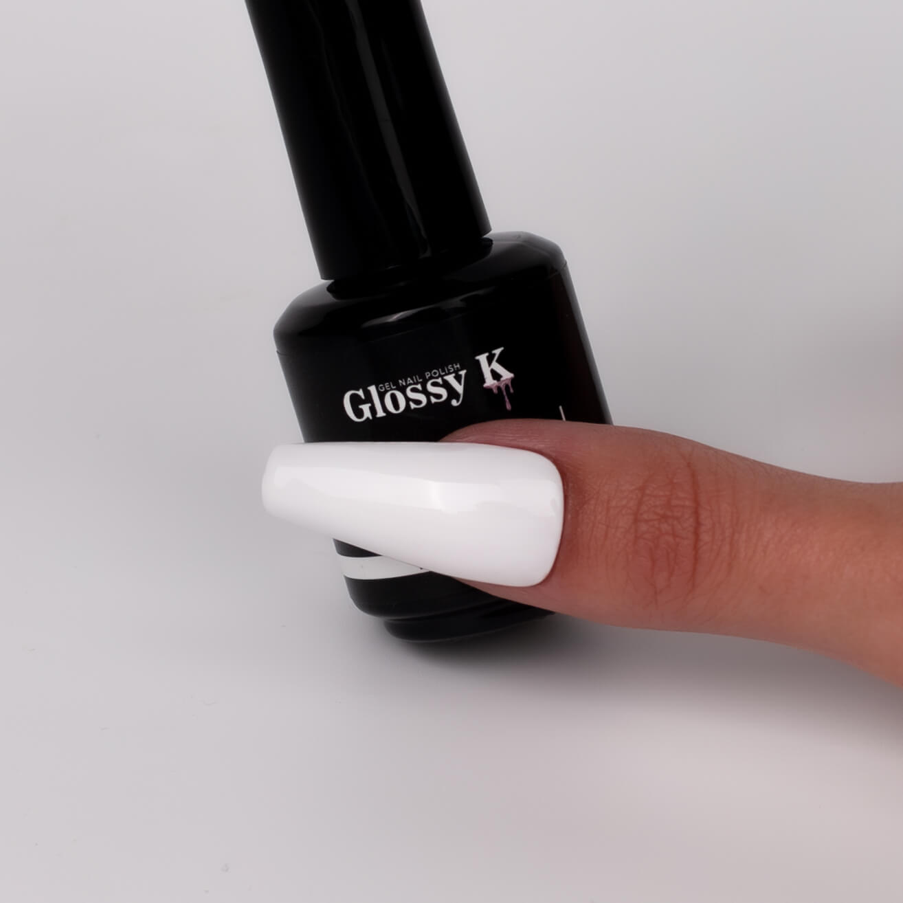 Glossy K Gel Polish 019 – White - Image 3