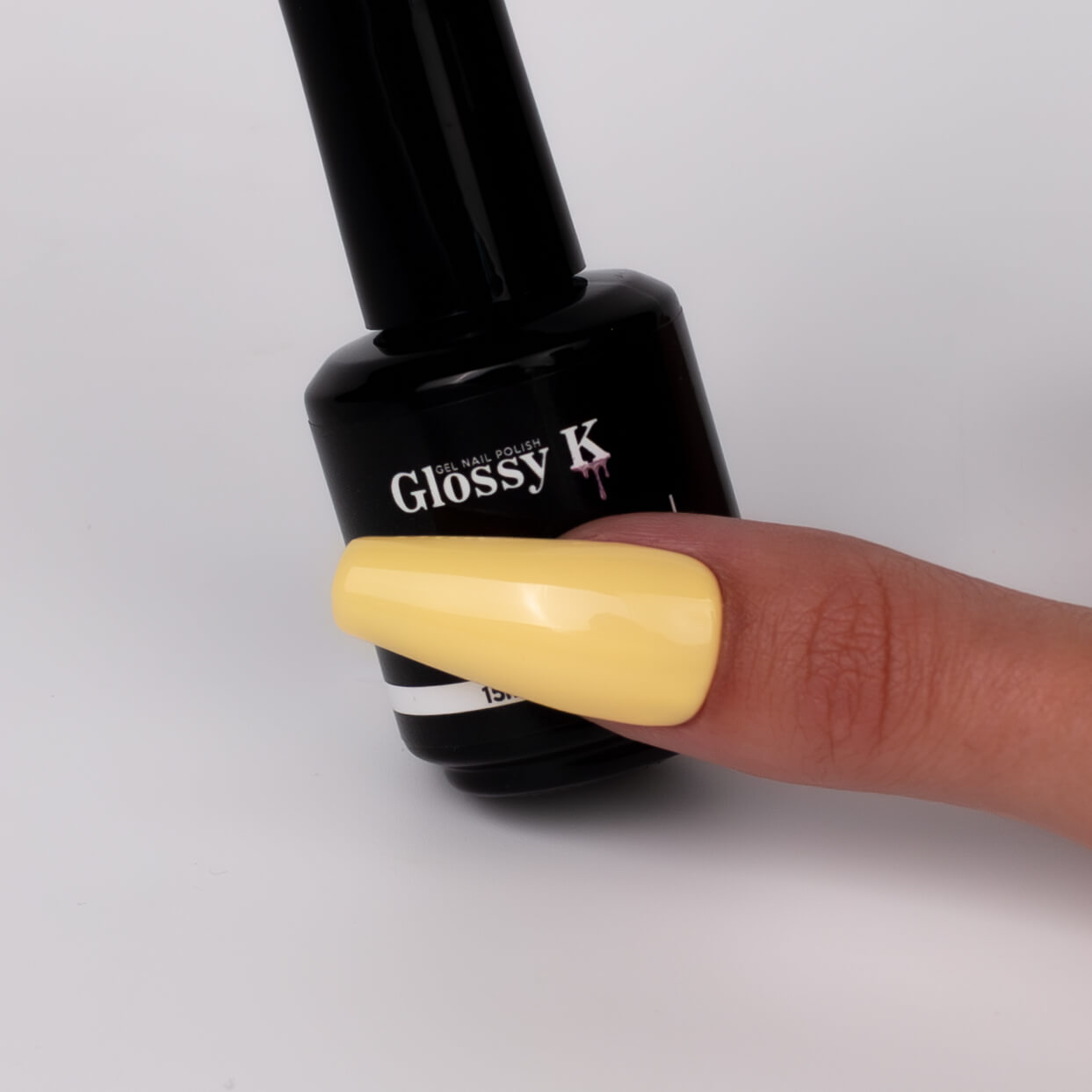 Glossy K Gel Polish 022 – Butter Pastel Yellow - Image 3