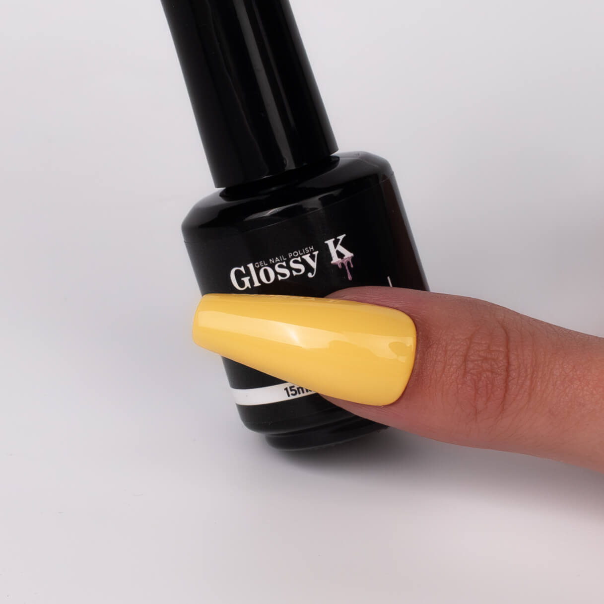 Glossy K Gel Polish 023 – Sunshine Yellow - Image 3