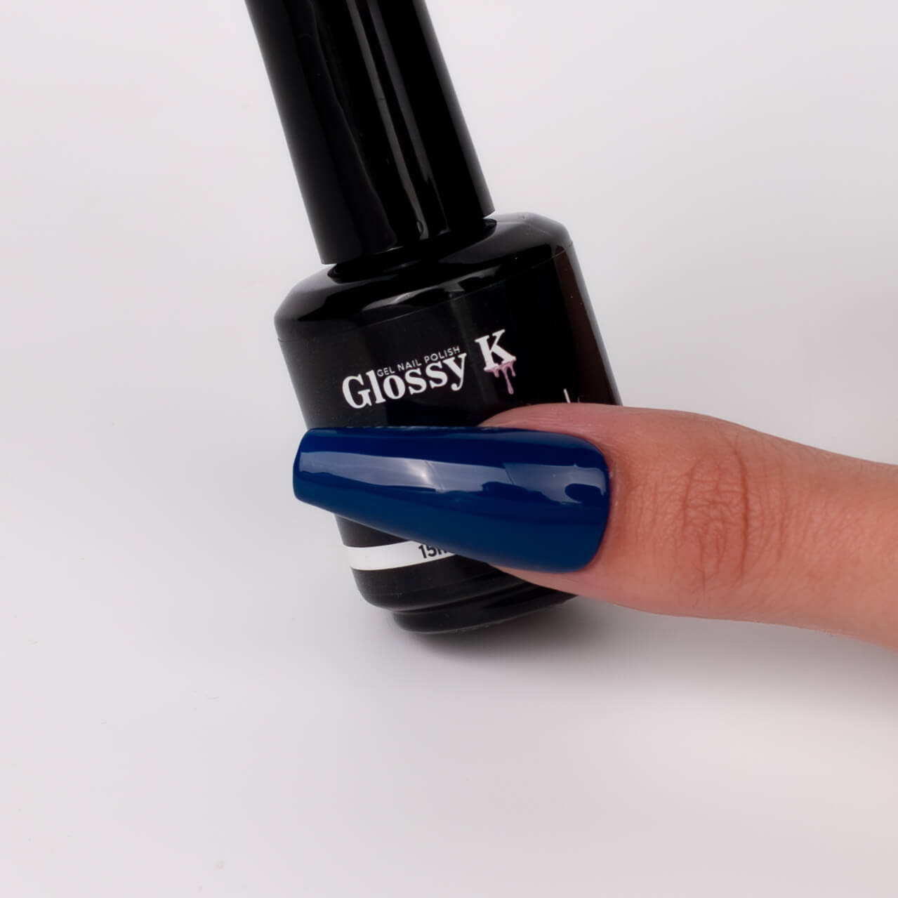 Glossy K Gel Polish 026 – Dark Royal Blue - Image 3