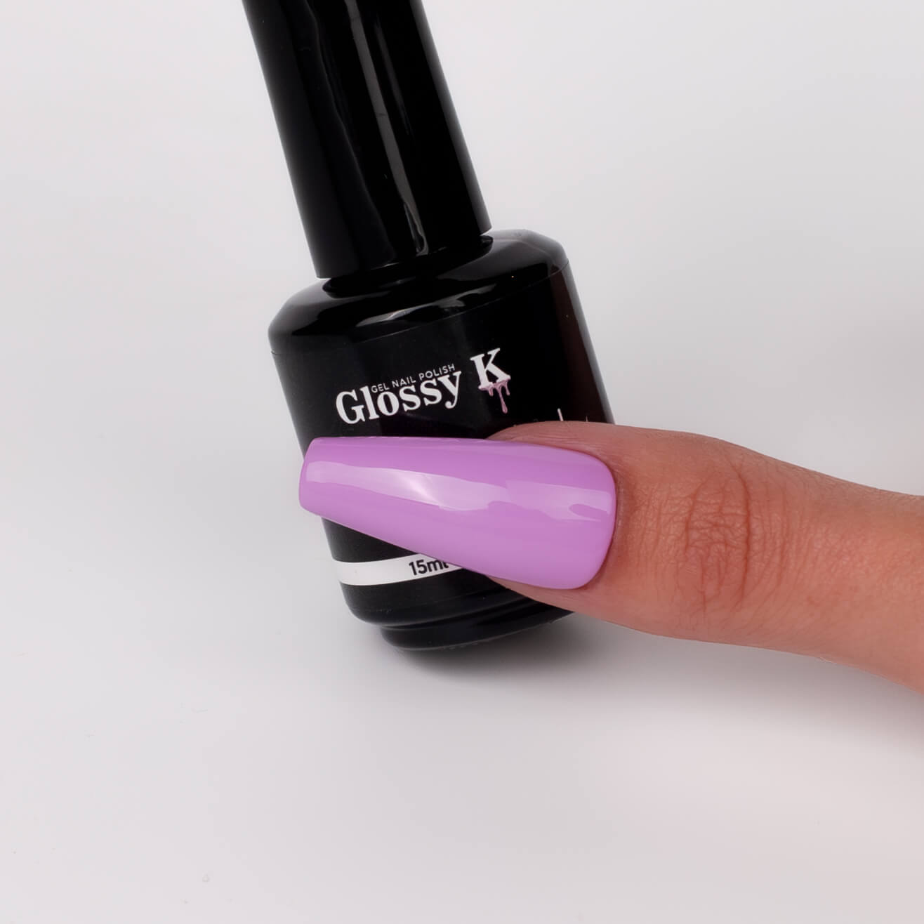 Glossy K Gel Polish 028 – Pink Lilac - Image 3
