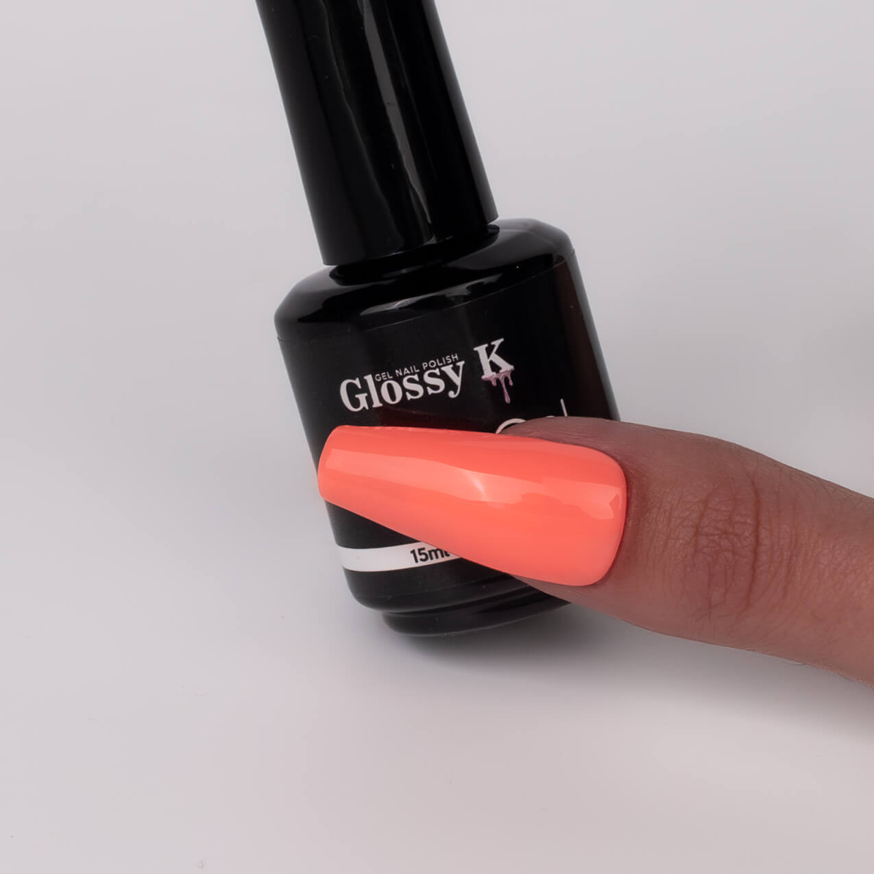 Glossy K Gel Polish 040 – Neon Peach - Image 3