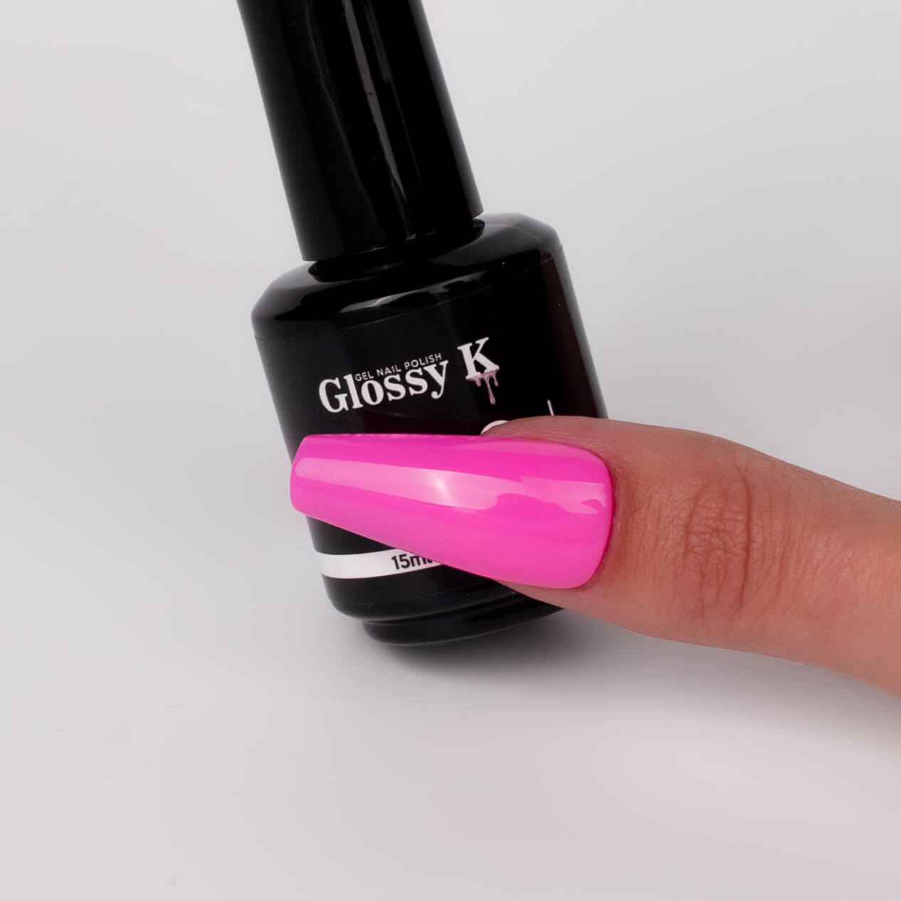 Glossy K Gel Polish 041 – Royal Fuchsia - Image 3