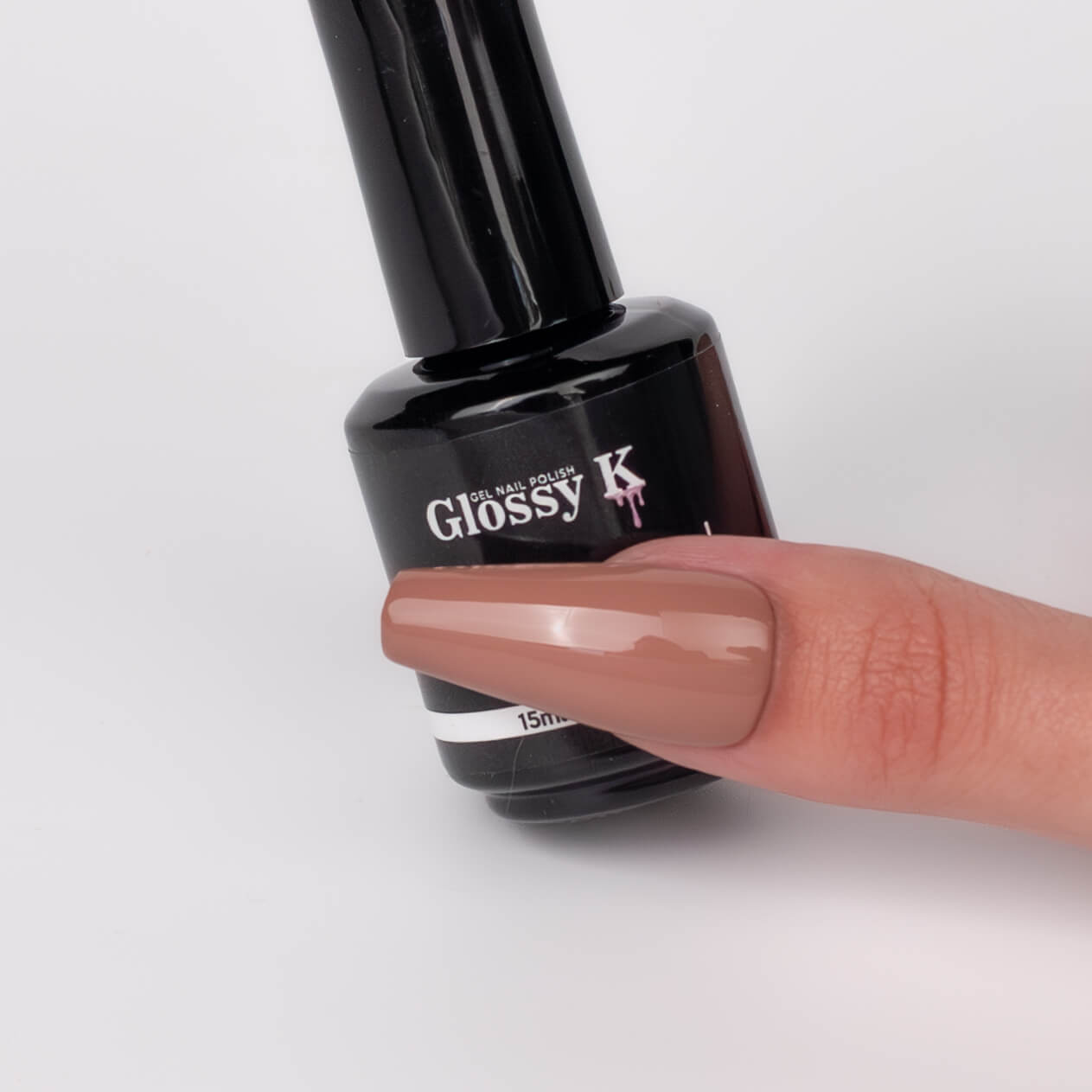 Glossy K Gel Polish 047 – Dark Chestnut - Image 3