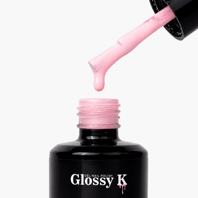 Glossy K Gel Polish 003 – Baby Pink - Image 2