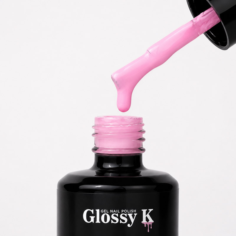 Glossy K Gel Polish 004 – Candy Pink - Image 2