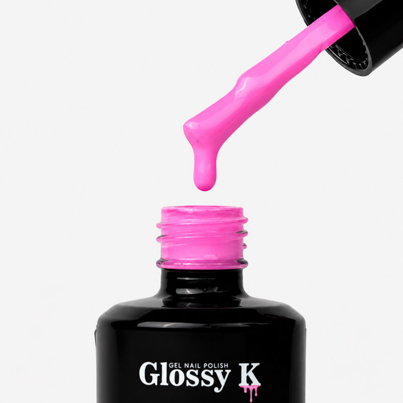 Glossy K Gel Polish 005 – Bubblegum Pink - Image 2