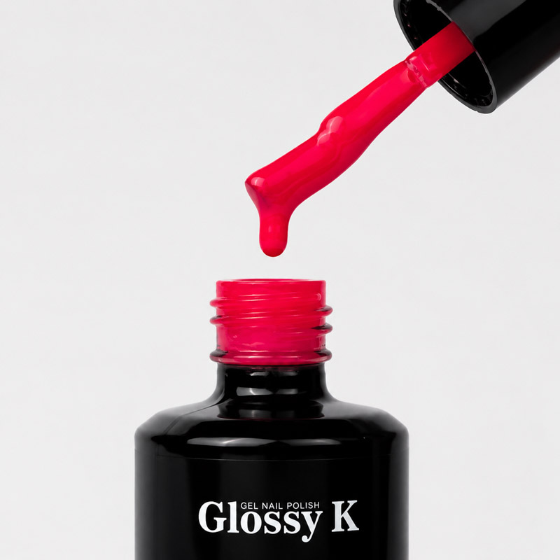 Glossy K Gel Polish 009 – Coral Red - Image 2