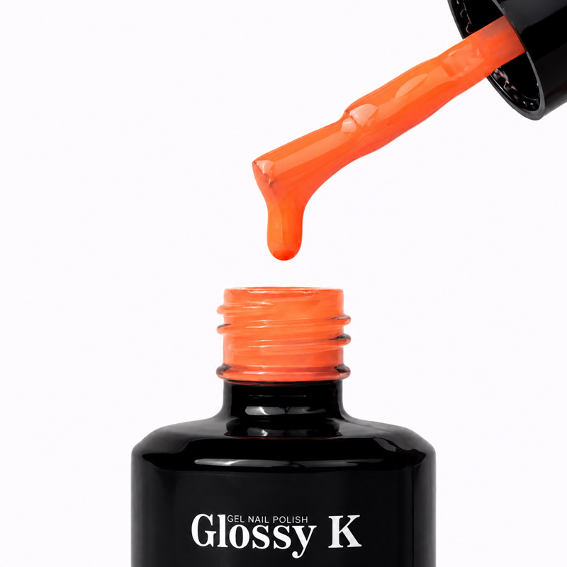 Glossy K Gel Polish 010 – Vibrant Peach - Image 2