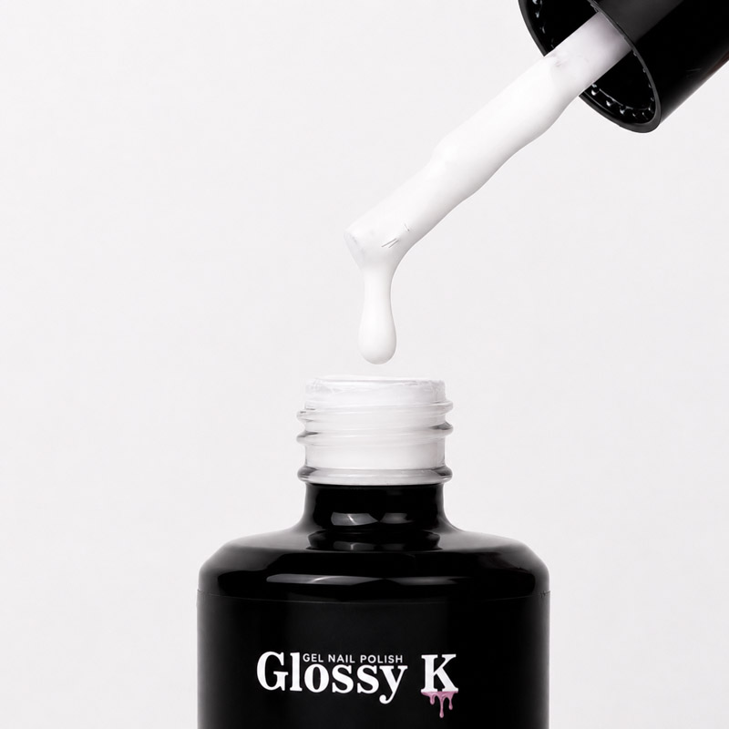 Glossy K Gel Polish 019 – White - Image 2