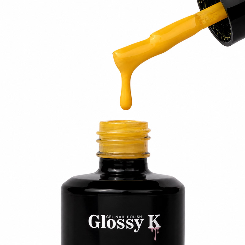 Glossy K Gel Polish 023 – Sunshine Yellow - Image 2
