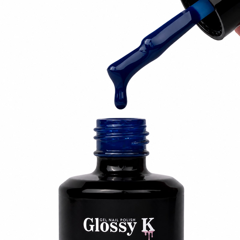 Glossy K Gel Polish 026 – Dark Royal Blue - Image 2