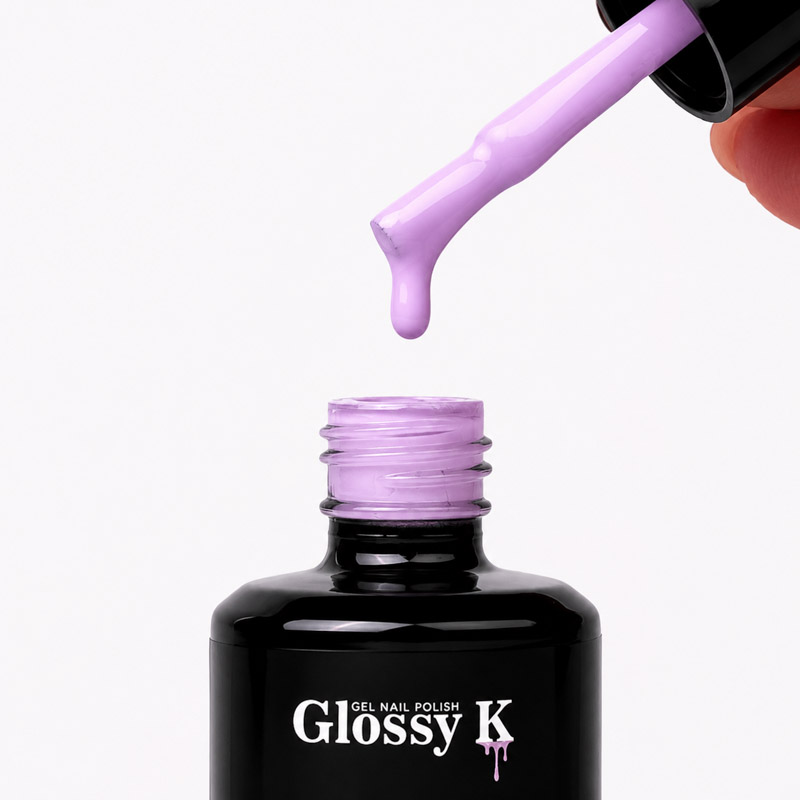 Glossy K Gel Polish 027 – Pastel Lilac - Image 2