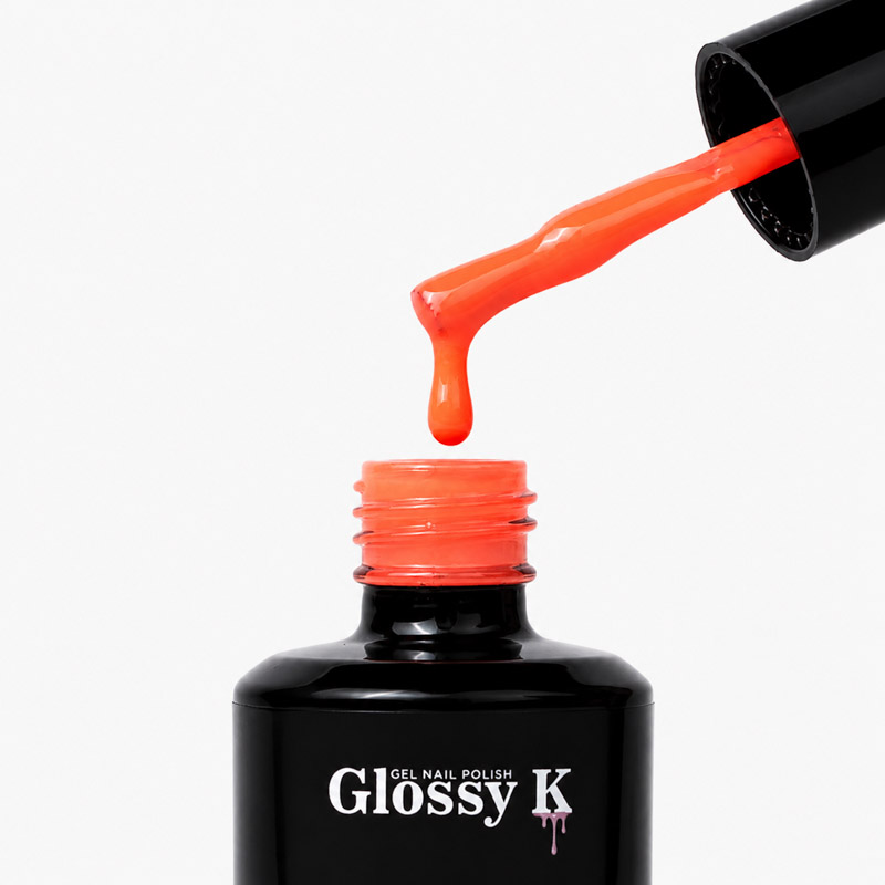Glossy K Gel Polish 040 – Neon Peach - Image 2