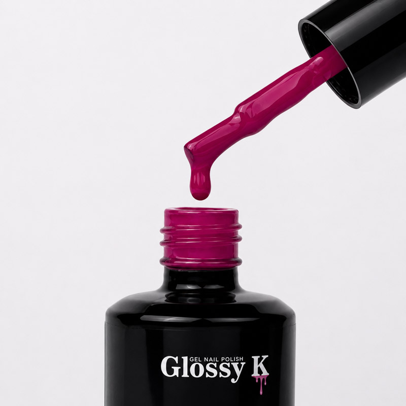 Glossy K Gel Polish 042 – Magenta - Image 2
