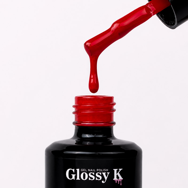 Glossy K Gel Polish 051 – Post Office Red - Image 2