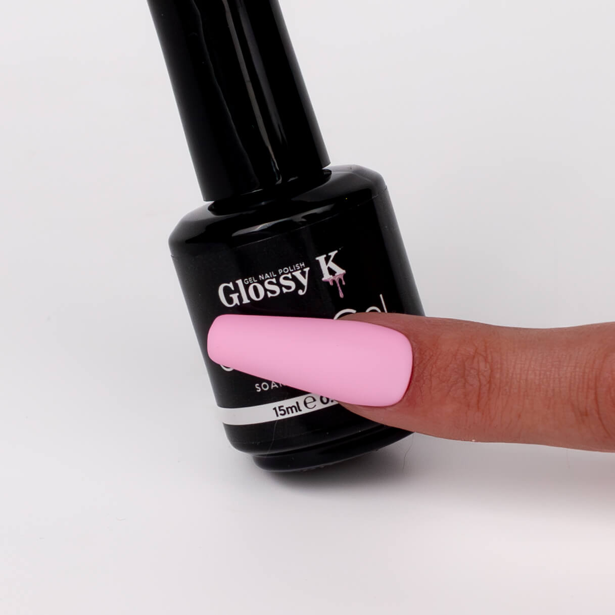 Glossy K Gel Polish 004 – Candy Pink - Image 4
