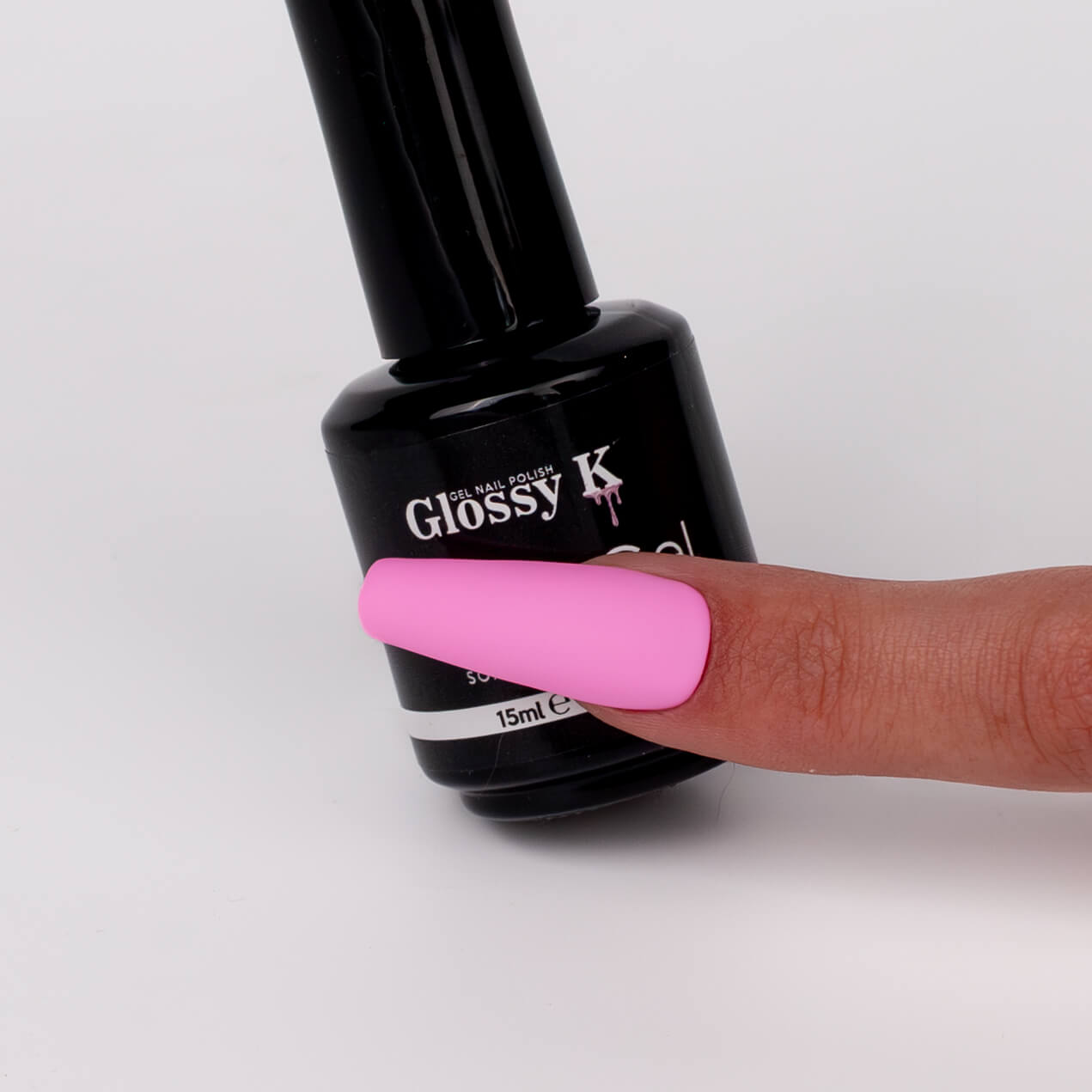 Glossy K Gel Polish 005 – Bubblegum Pink - Image 4