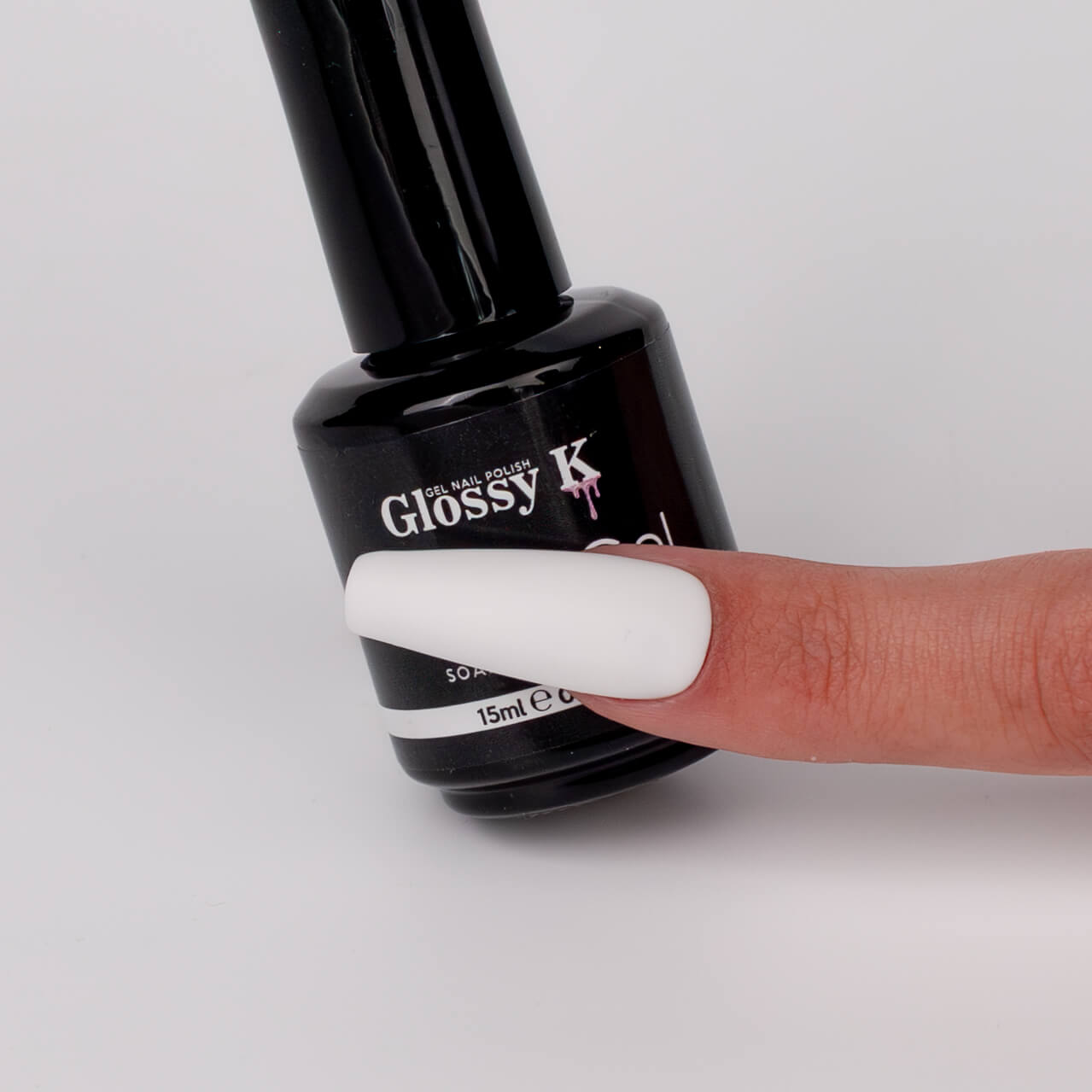 Glossy K Gel Polish 019 – White - Image 4
