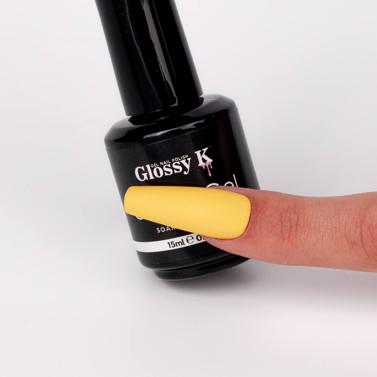 Glossy K Gel Polish 023 – Sunshine Yellow - Image 4