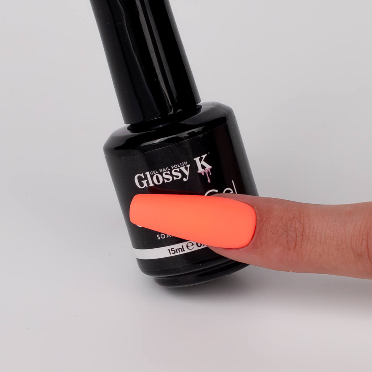 Glossy K Gel Polish 040 – Neon Peach - Image 4