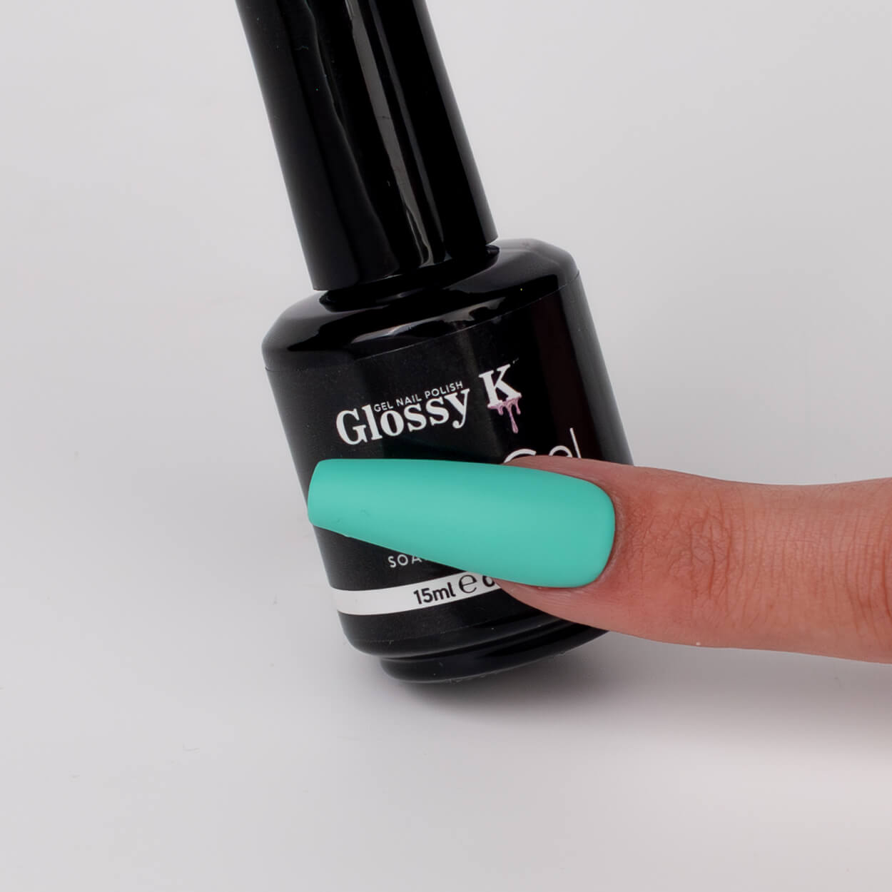Glossy K Gel Polish 043 – Vibrant Turquoise - Image 4