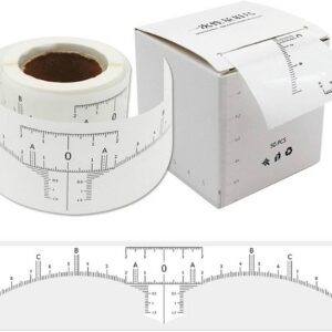 Eyebrow measure sticker tape