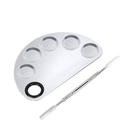 Stainless Steel Makeup Palette & Spatula