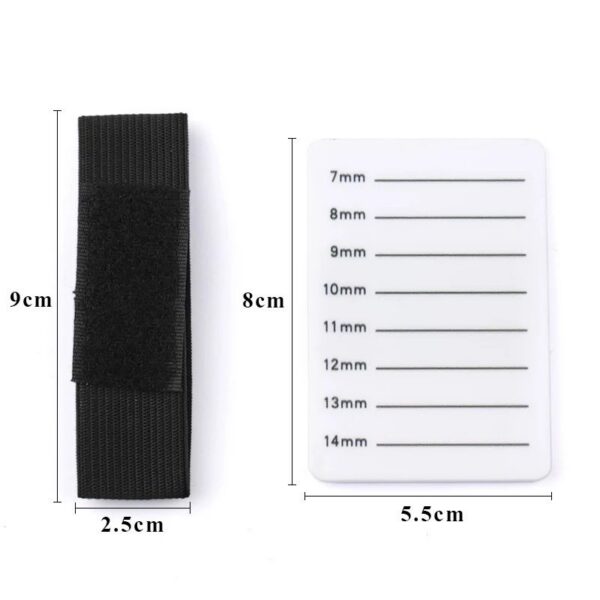 Lash and glue holder with strap